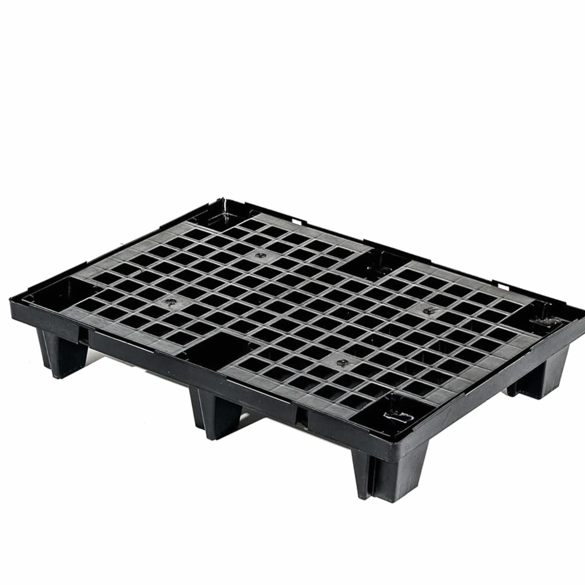 Semi Pallet - Mezzo Bancale 60x80 cm in Polipropilene Ecologico (PP) Portata Statica 500 kg, Dinamica 250 kg Rinforzato, Impilabile, Antiscivolo, Resistente 3 Unità
