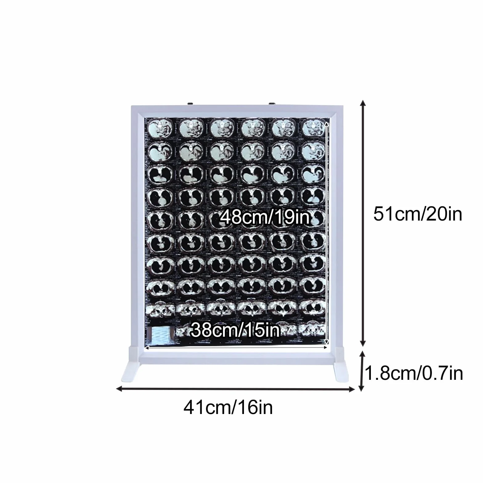 Illuminatore Pellicole Radiografiche X-ray Film Light Box 24V 41x51cm Telaio Alluminio Acrilico