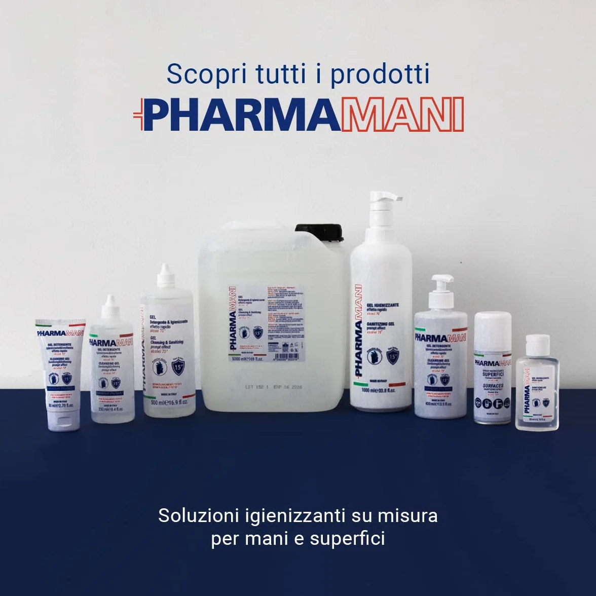 Gel Igienizzante Mani 1 Litro 70% Alcool Con Dosatore