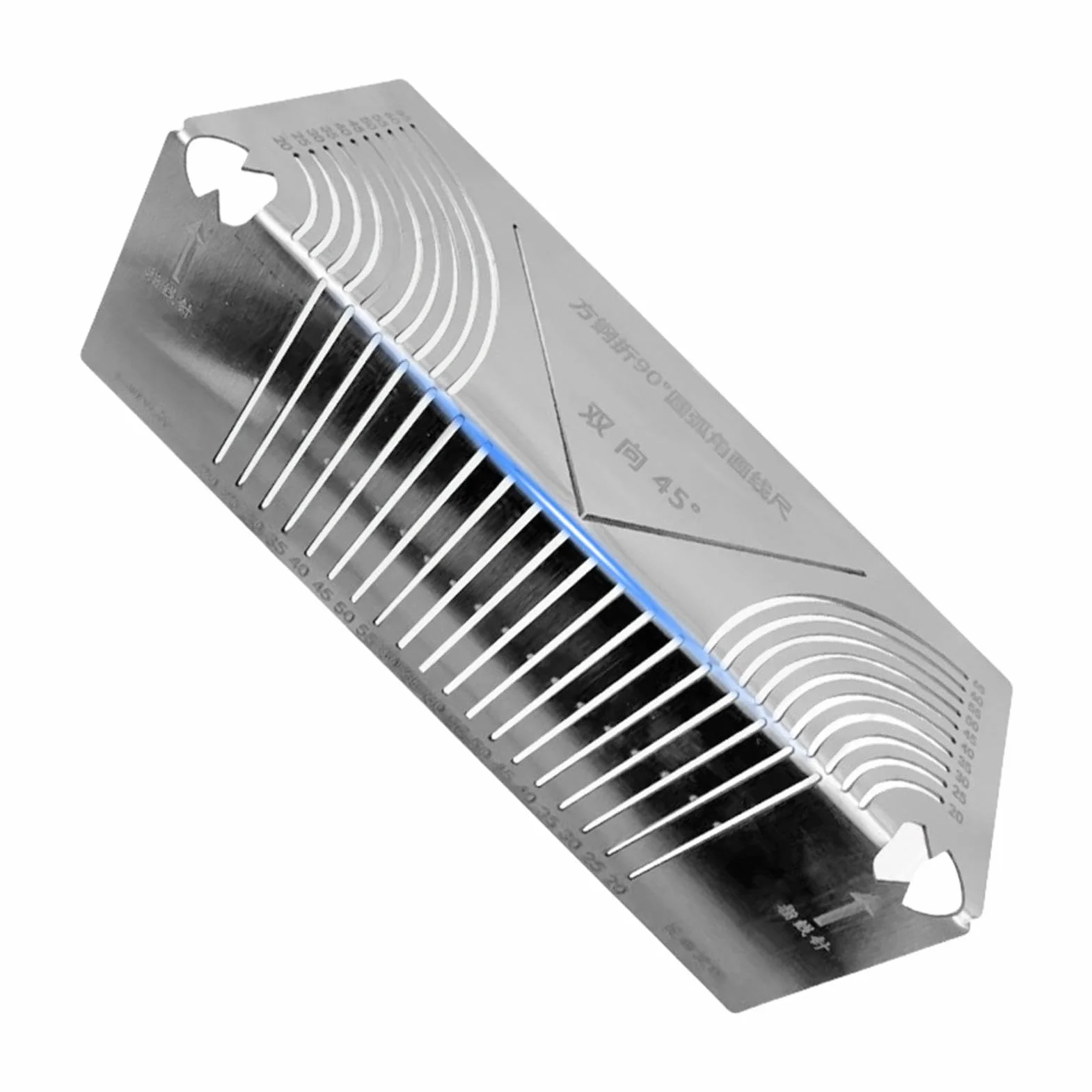 Strumento di marcatura Anglearc, angolo di precisione e, righello parallelo in acciaio inox, strumento di costruzione, righello parallelo, righello pieghevole a 90 gradi,