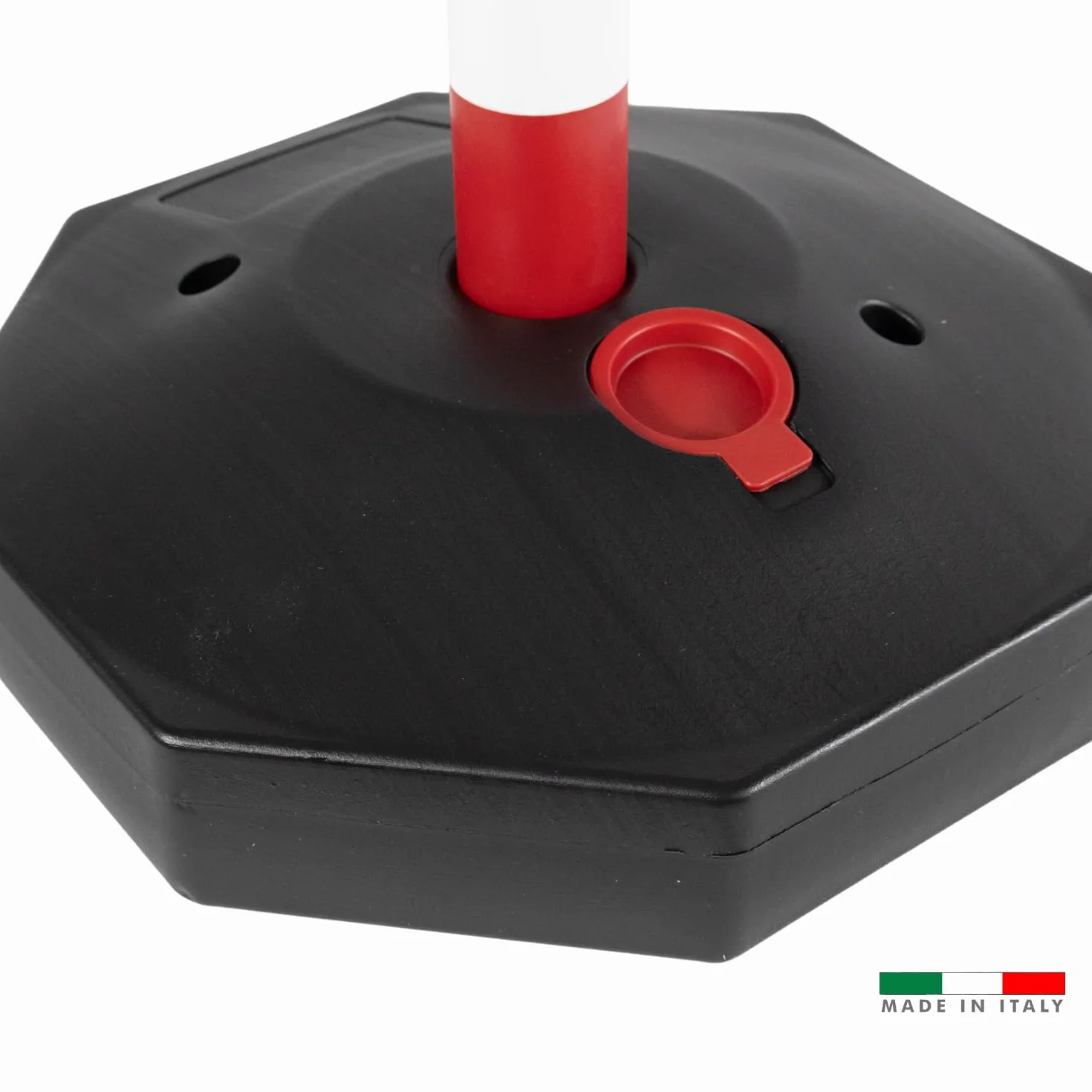 OWIJI Paletti Delimitazione in Plastica con Catena Bianchi e Rossi 2 Unità Delimitatore Parcheggio 86x28 cm Transenne in Plastica Made in Italy Premium Quality Colonnine Segnapercorso Catena 2,5 Metri
