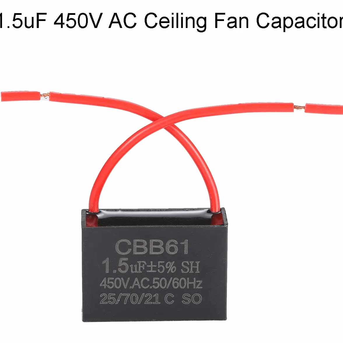 CBB61 condensatore ventilatore da soffitto 1.5uF 450V AC 50/60Hz 2 fili