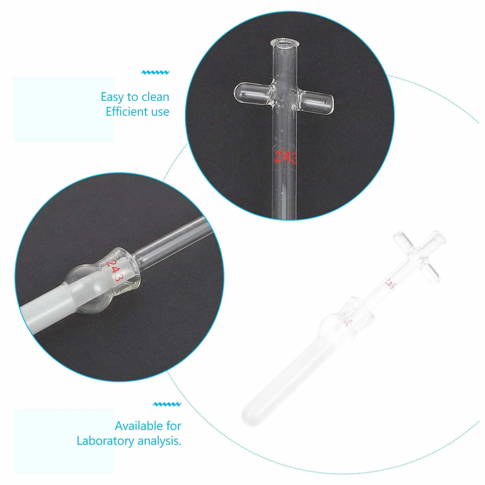 UKCOCO Omogeneizzatore per Tessuti Cellulari in Vetro da 2ml, Pestello in Vetro Resistente ad Alte Temperature, Accessorio per Vetreria da Laboratorio, Strumento Professionale