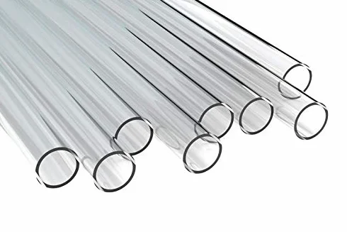 Tubo in acrilico trasparente 32x28 mm parete 2 mm lunghezza 1 m