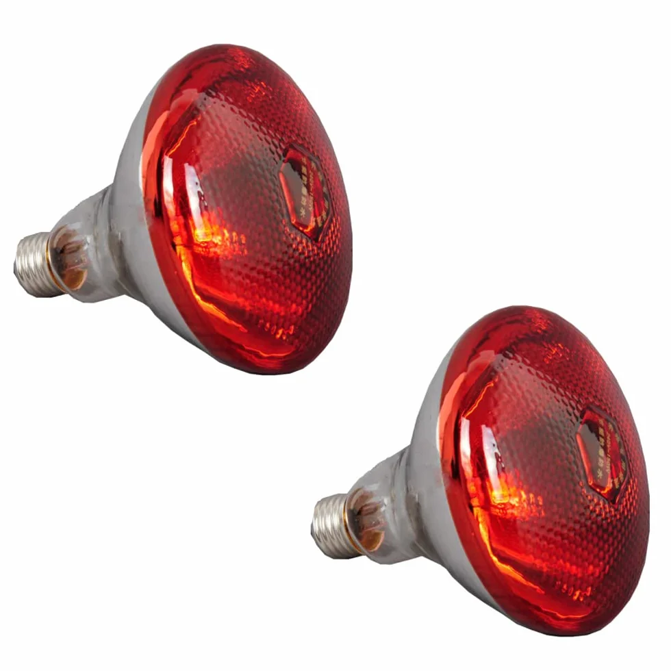 2Pcs 150W Lampadina Rossa Vicino Infrarossi Riscaldamento Lampada di Ricambio per Suini e Pollame