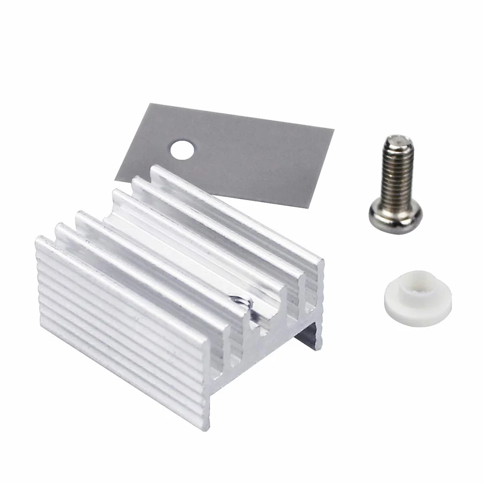 Dissipatore Termico Alluminio TO-220 Kit per Transistor MOSFET 10 Set Isolante