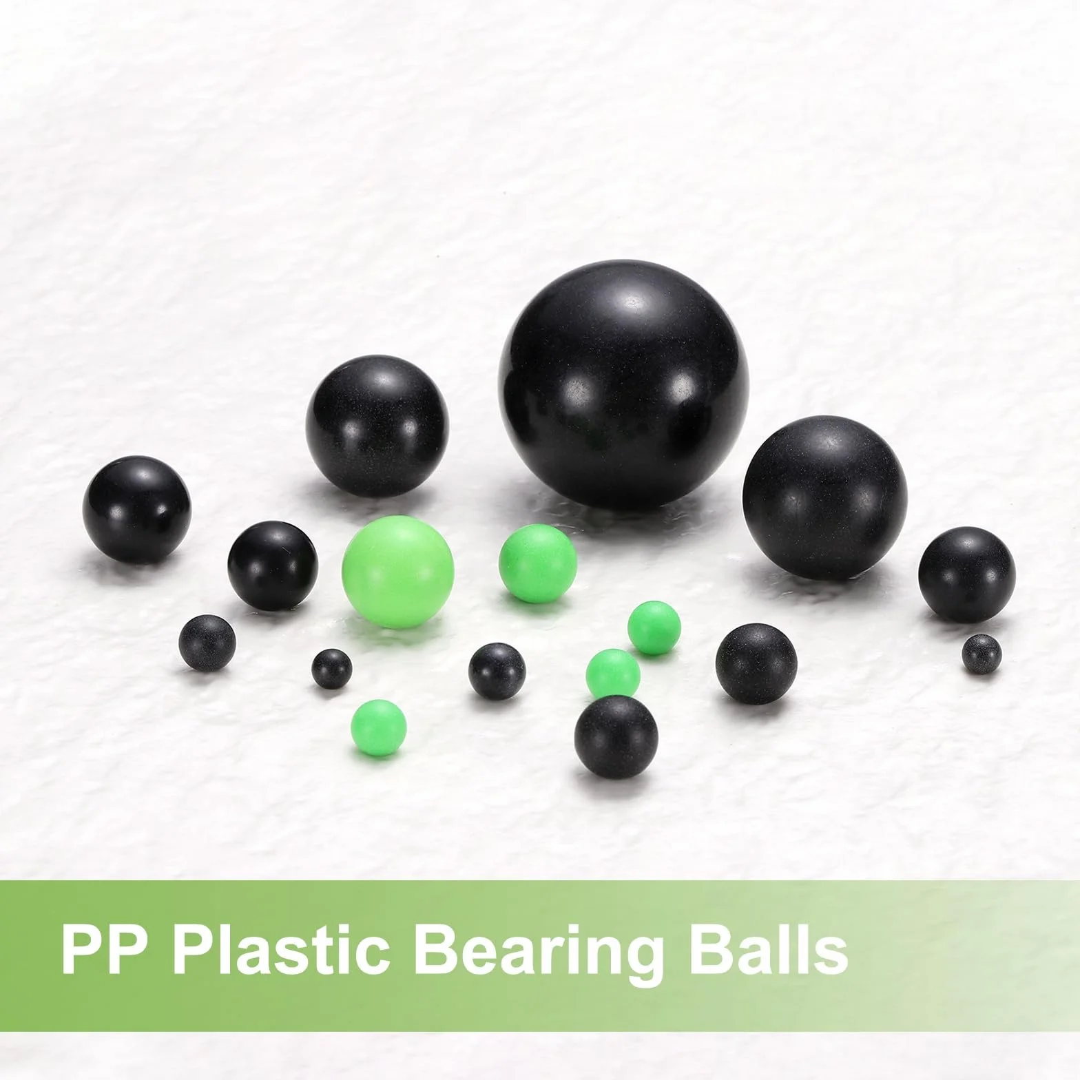 sourcing map 4 sfere per cuscinetti in plastica PP 30 mm G2 precisione nero