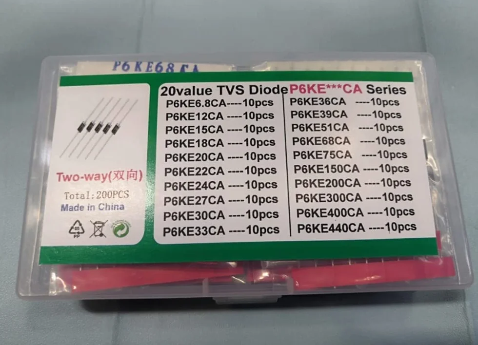Kit diodi TVS P6KE6.8 A/CA 12-440V 200 PZ Transistor