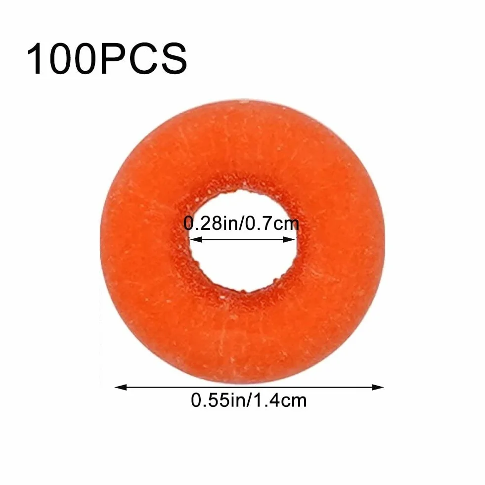 Pinza per castrazione Anello 100 pezzi Anello di gomma per coda di taglio cerchio elastico per castrazione per ovini bovini da fattoria