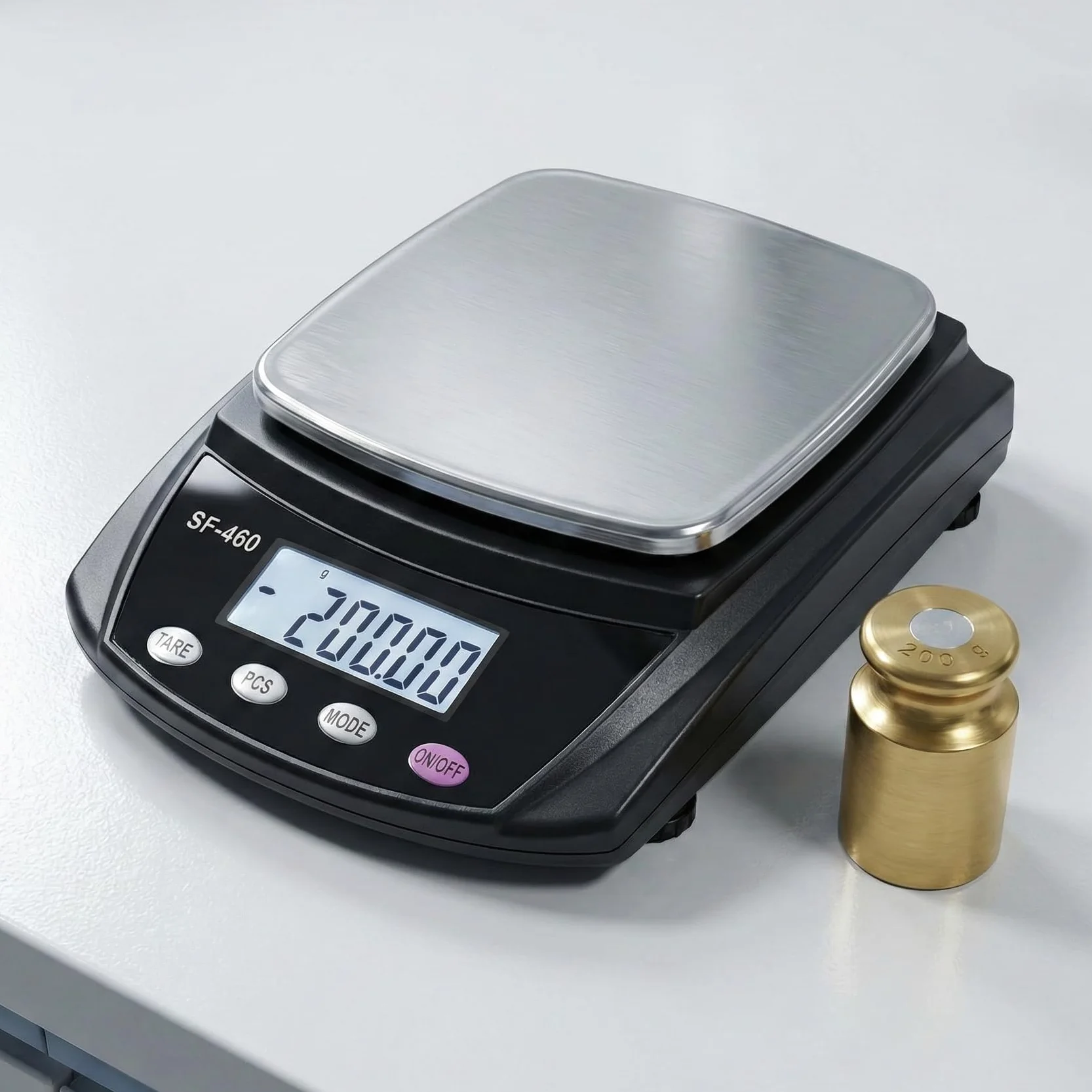 Eosphorus Bilancia Scientifica da Laboratorio 600g/0,01g, Bilancia Elettronica Portatile per Scuole e Chimica, Misurazione Precisa in Grammi e Carati, Doppia Alimentazione USB/AC