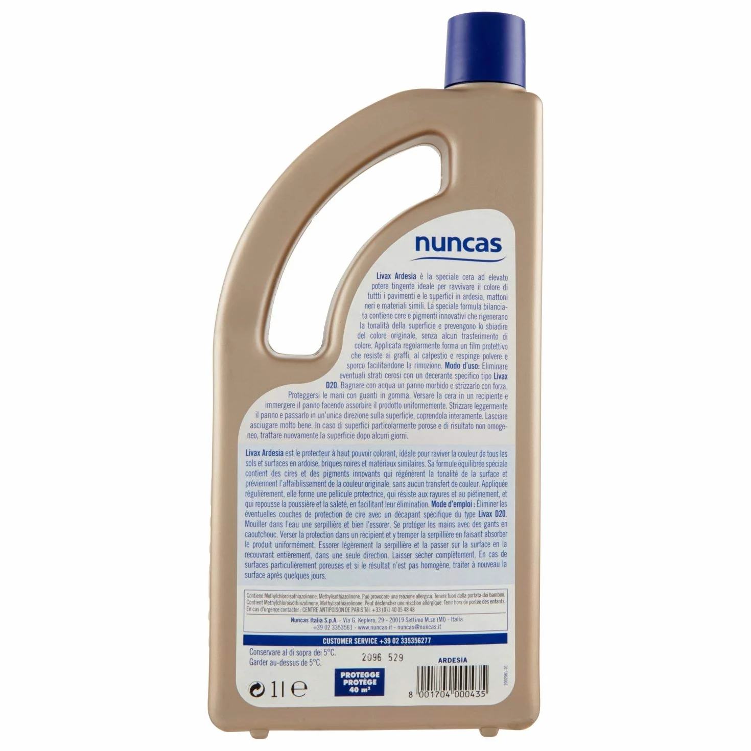 Nuncas Livax Cera Protettiva Ravvivante - Ardesia - 1000ml