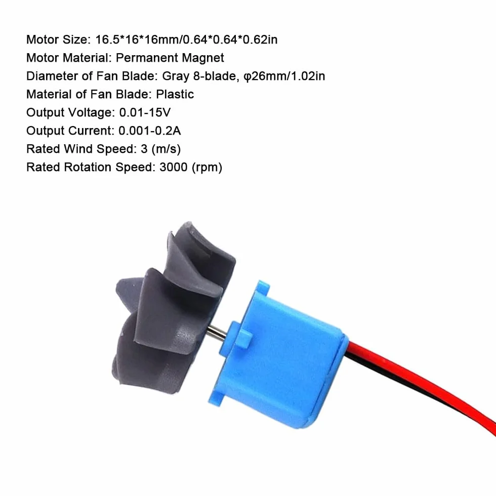 Mini Generatore Modello, Plastica Turbina Eolica Generatore Idroelettrico Micro Motore Dinamo Elettrica per Progetti Didattici di Insegnamento Scientifico Fai Da Te