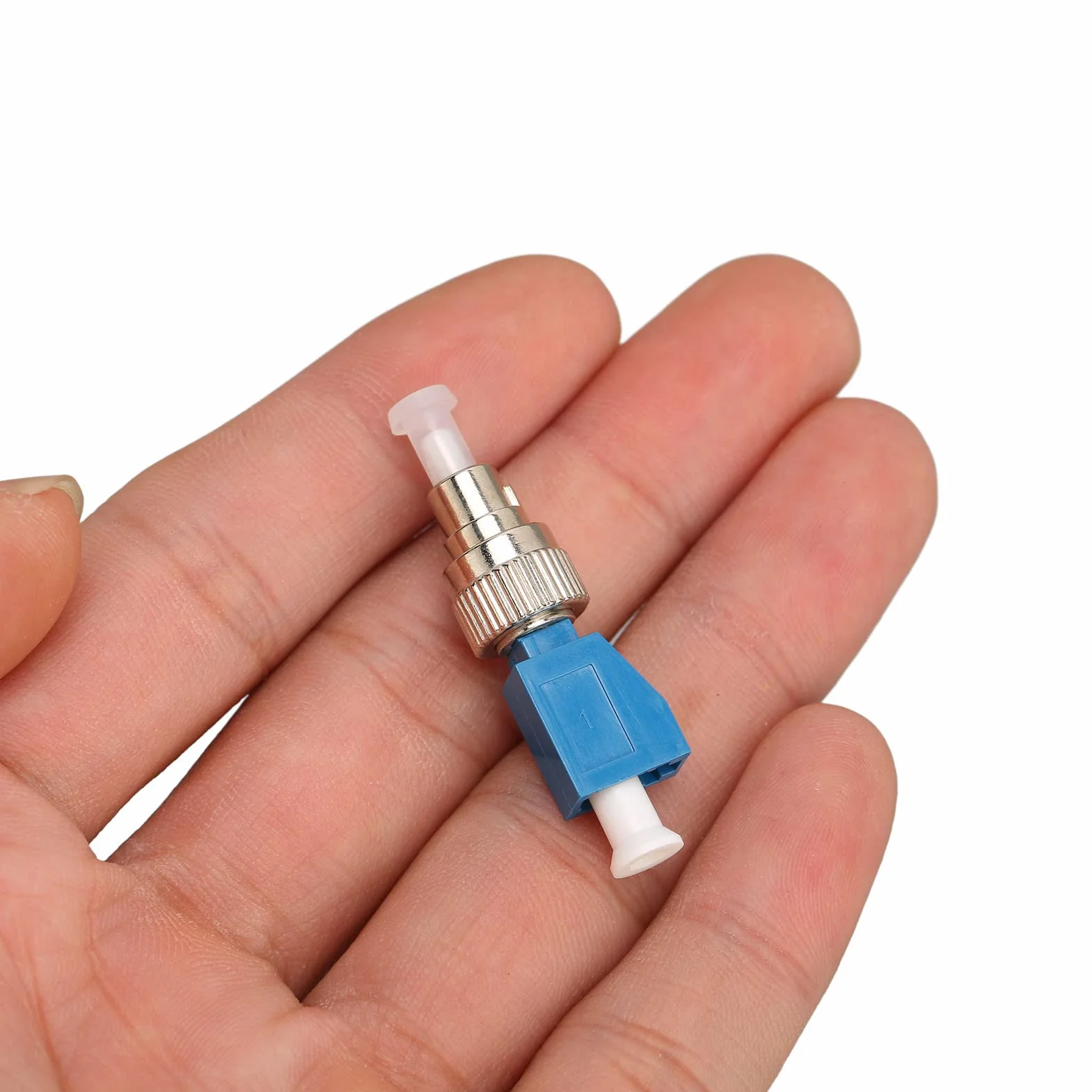 Connettore Fibra Ottica, 2 Pz FC Maschio a LC Femmina SM 9/125 Adattatore Convertitore Fibra Ottica Ibrida con Localizzatore Visuale Guasti per VFL CATV
