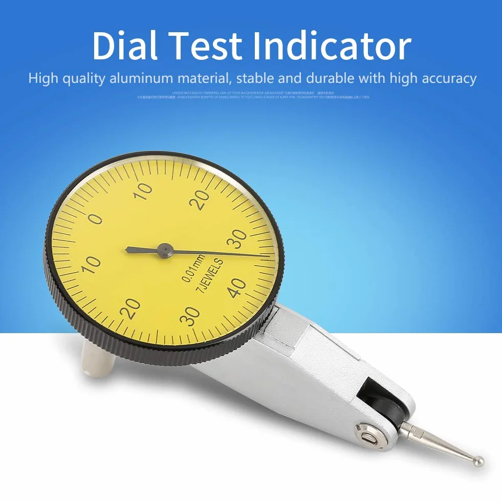 Indicatore di prova del quadrante, indicatore di prova con quadrante di precisione 0,01 mm per misurazione durante i lavori di lavorazione, tracciamento e ispezione