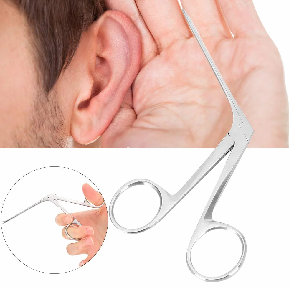 Micro pinza a coccodrillo da 3" con strumenti da laboratorio seghettati, oftalmici, otorinolaringoiatri