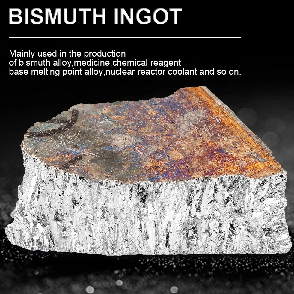 Bismuto Lingotto 99.99% 1000 Grammi Cristallo Metallo Puro