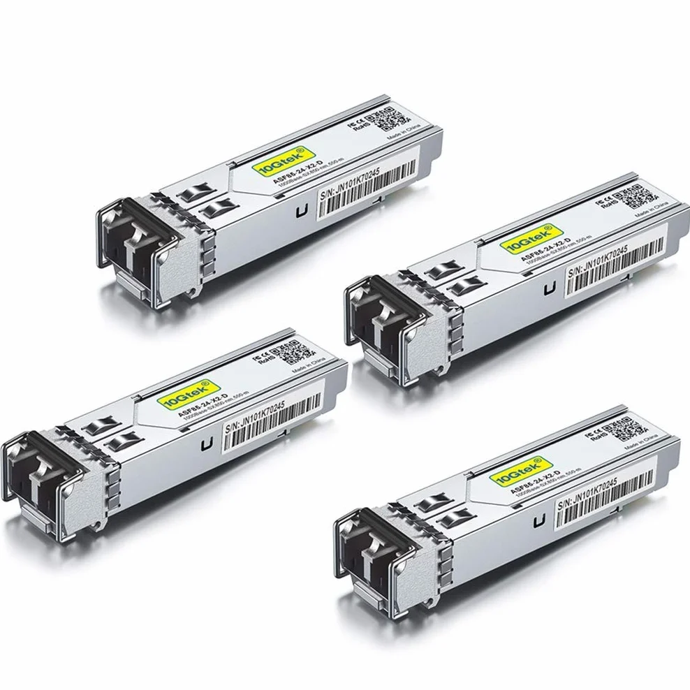 10Gtek AGM731F 1G SFP SX Multimode Transceiver 1000Base-SX Mini-Gbic Modul Dual LC 850nm 550m