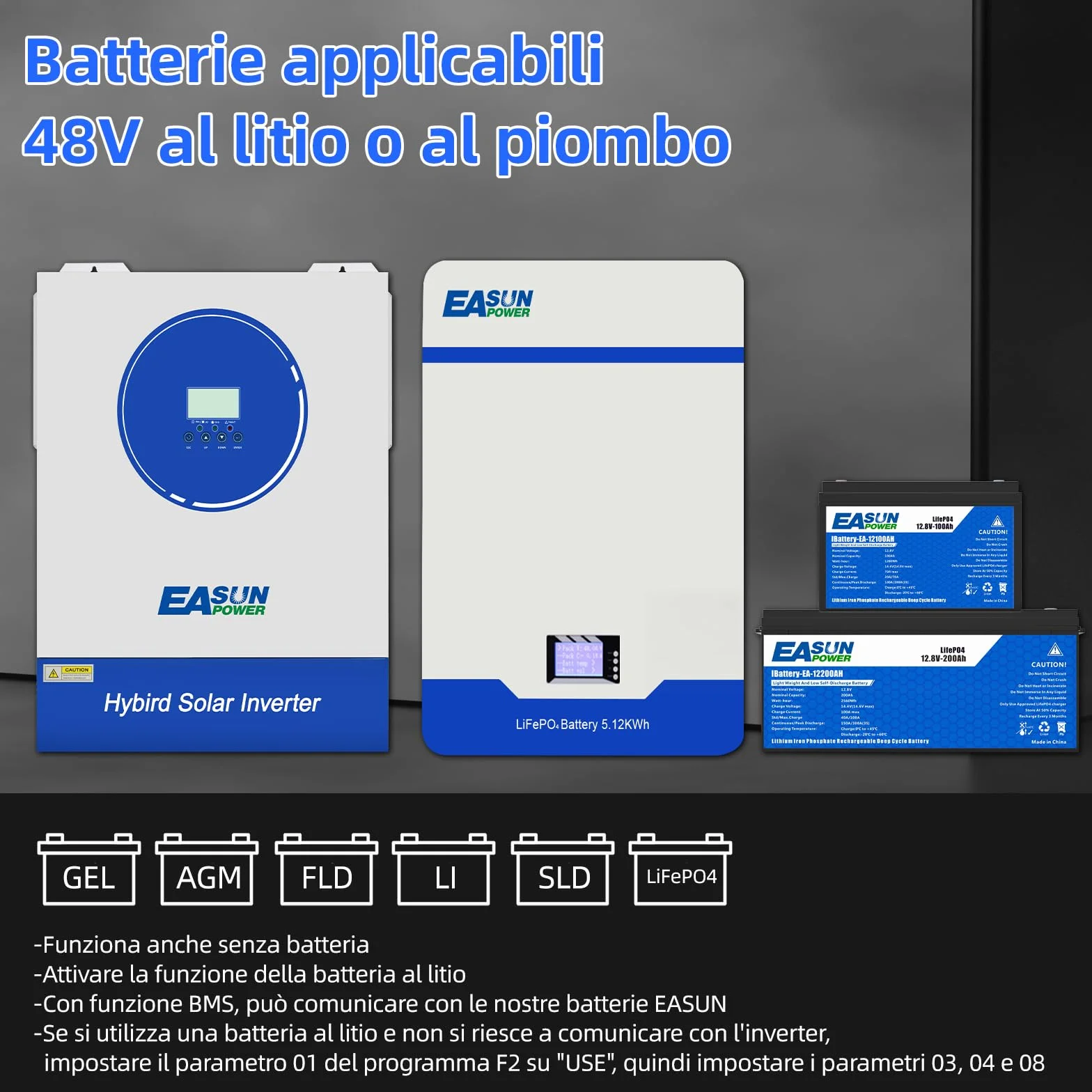 POWLAND 11KW Inverter ibrido 48V, 2 ingressi FV, funziona senza batteria, inverter off-grid a onda sinusoidale pura, FV 60-500VDC, per batterie al piombo e al litio 48V, con modulo WiFi (SMG 11KP)