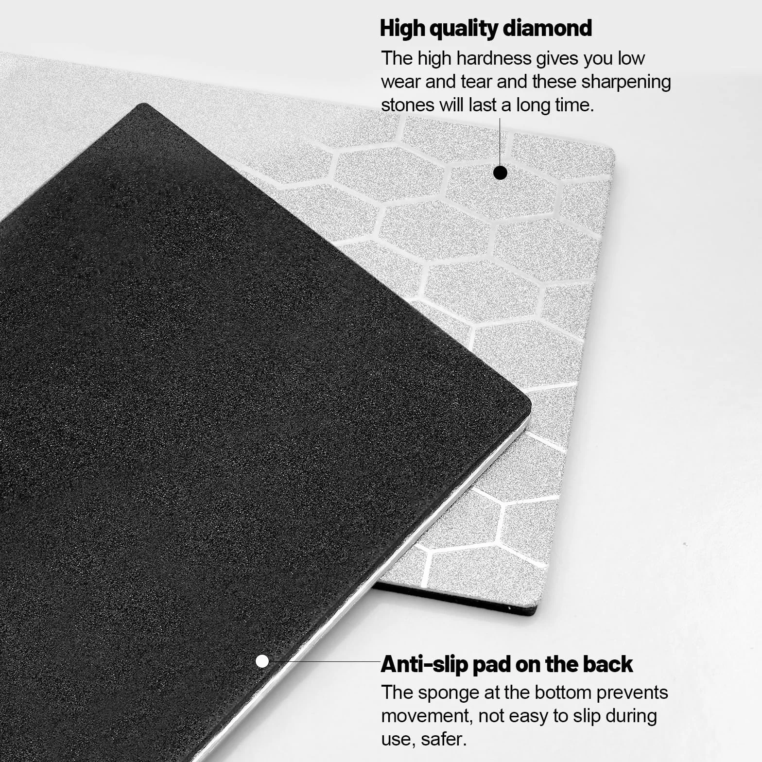 5 Pezzi Pietra Diamantata per Affilatura 200/400/600/1000/2000 Pietra Affilare Coltelli Nido D'ape Design Antiscivolo Pietre per Affilare Diamantate Utensili da Cucina per Esterni