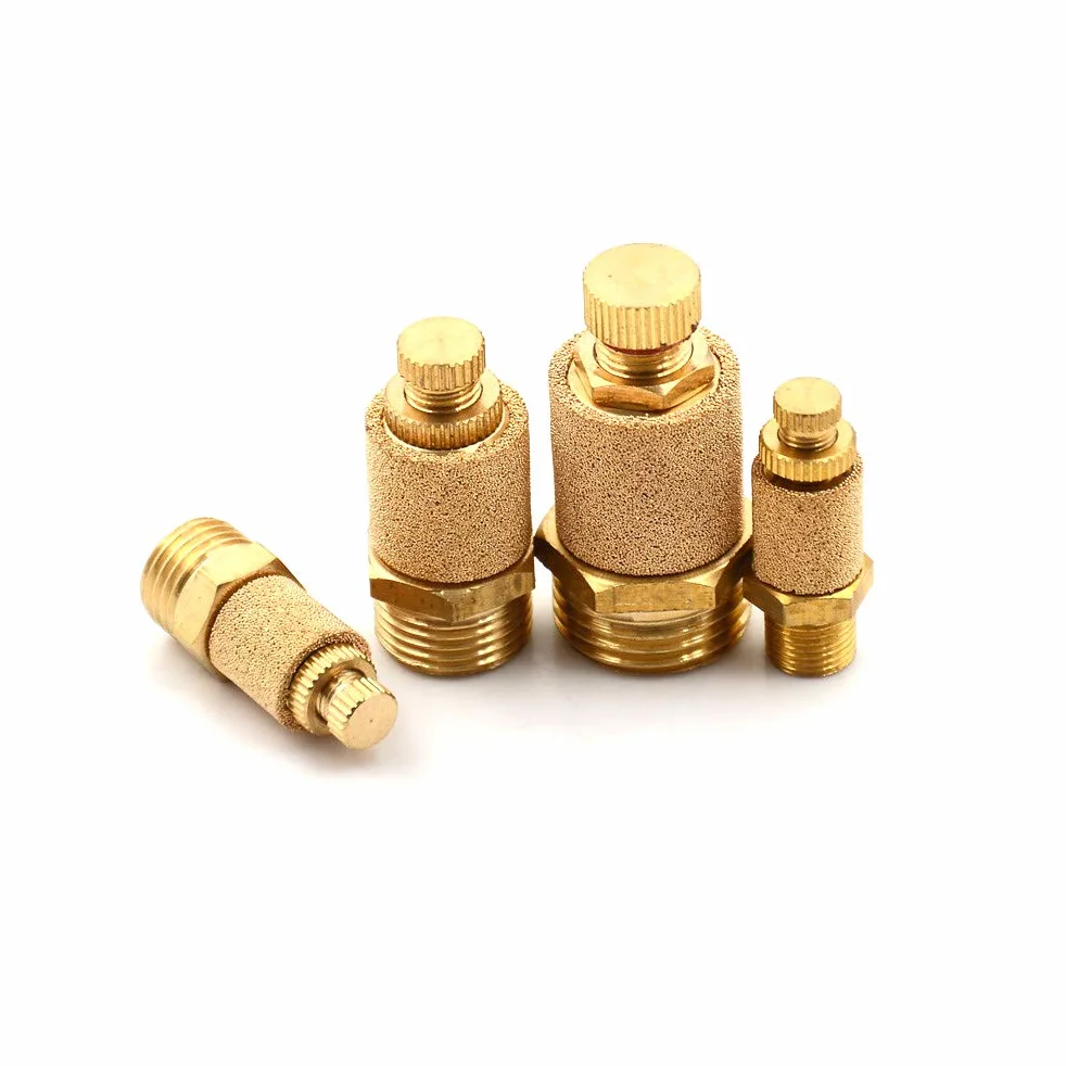 Silenziatore pneumatico filettatura esterna ottone filtro acustico 1/2" per utensili pneumatici