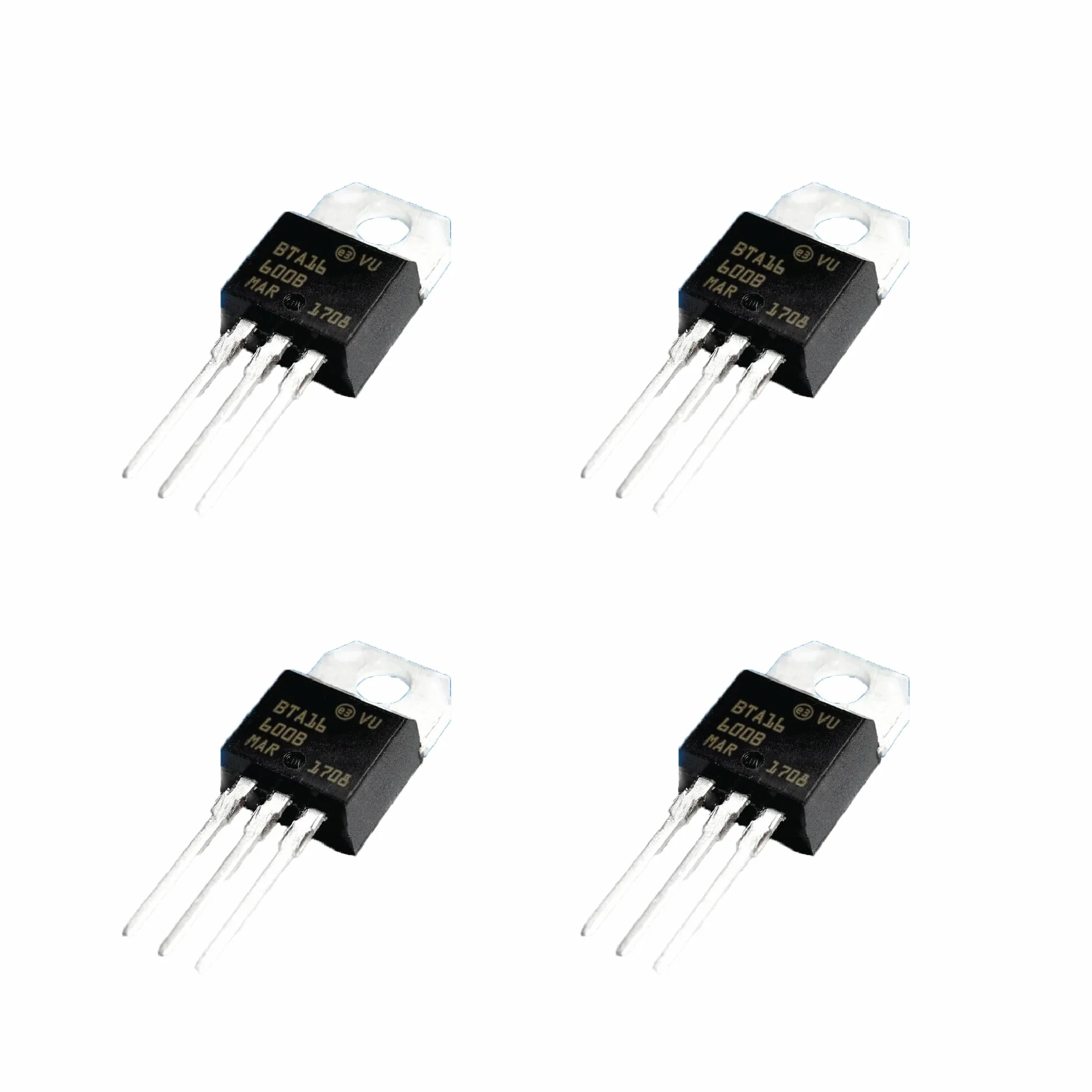 4 PEZZI TRIAC BTA16 BTA16-600B 600V 16A