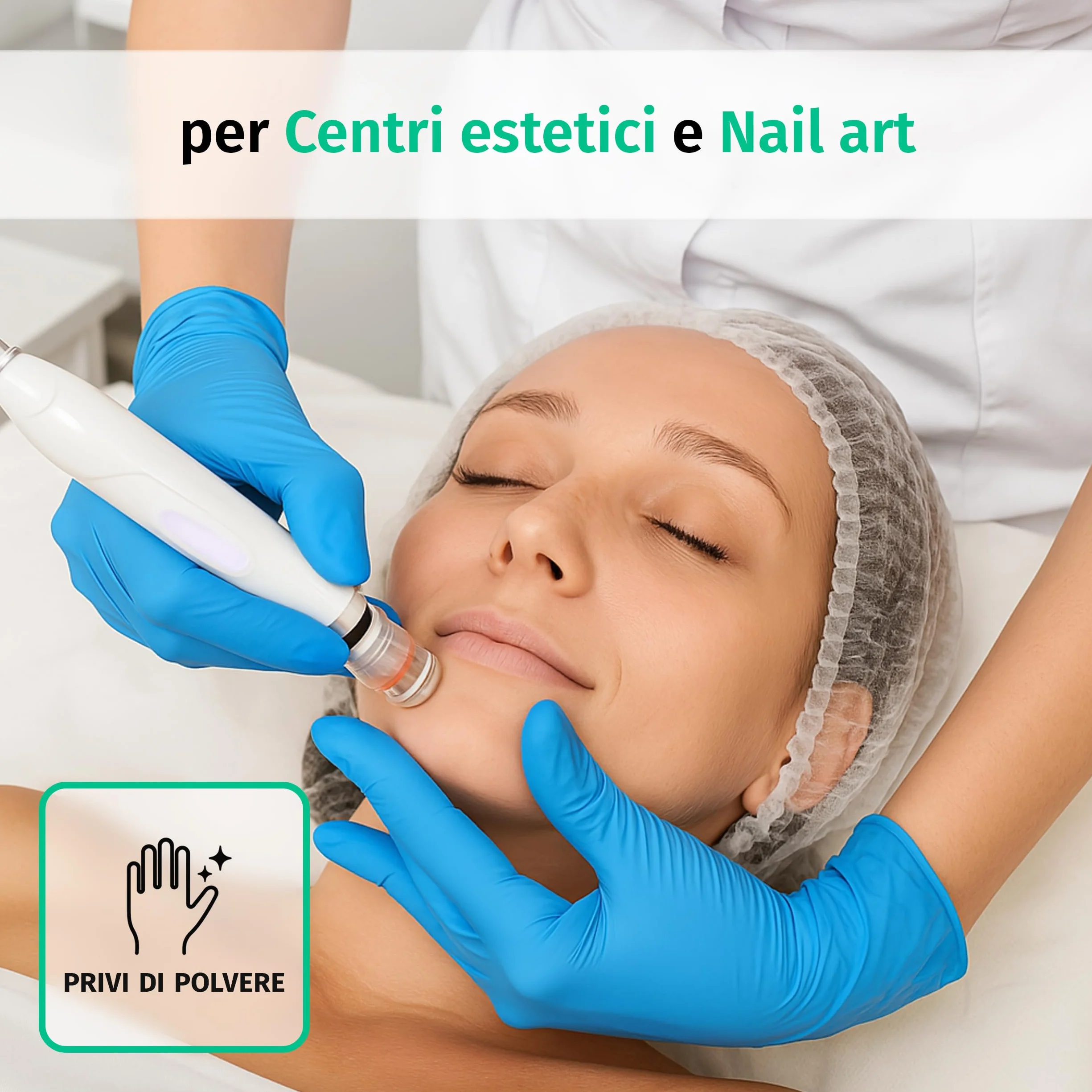 Guanti Nitrile M Blu 200 Pezzi Monouso Senza Lattice Senza Polvere