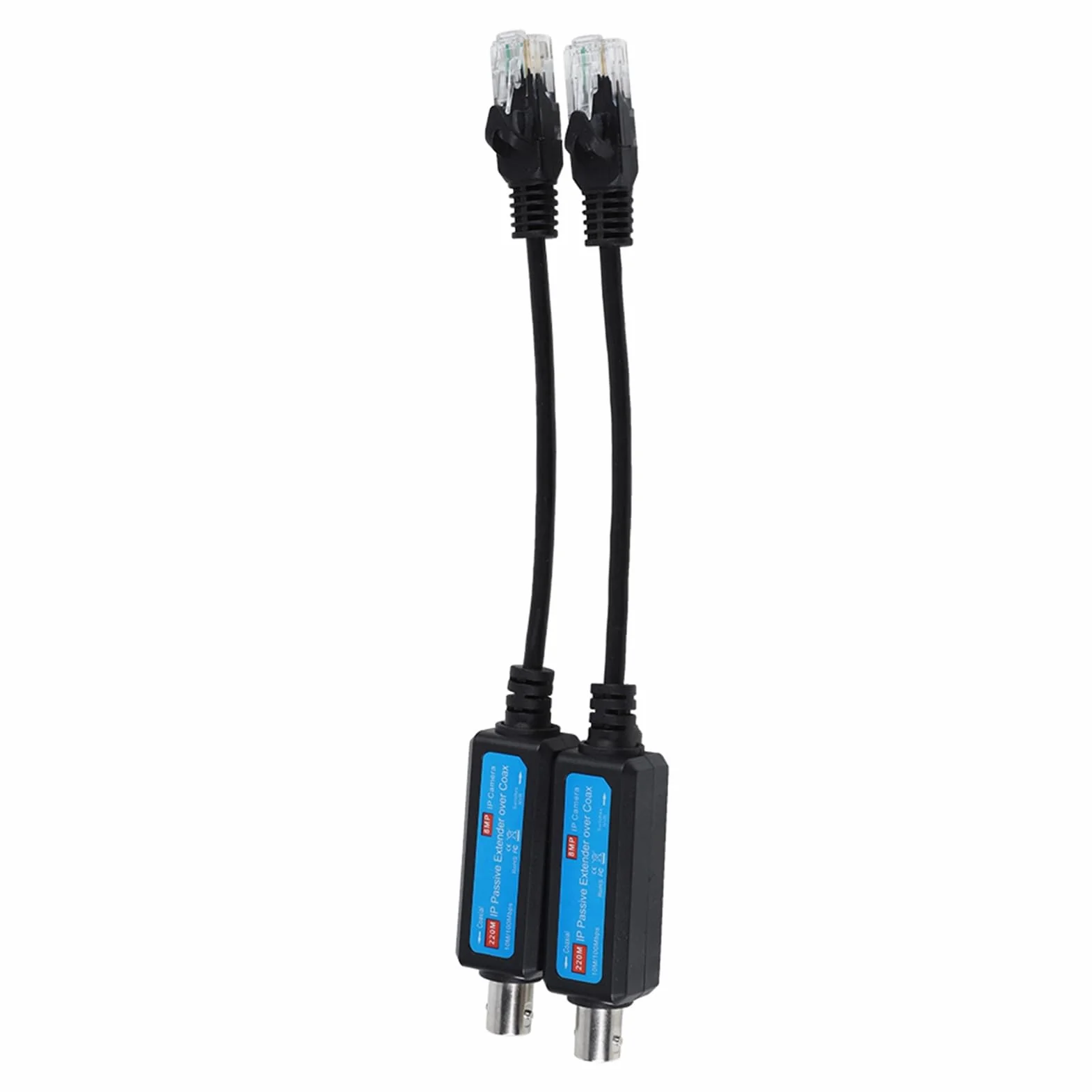 Extender Coassiale Coax over Ethernet Trasmettitore Ricevitore IP Passiva 10/100 Mbps 220 M