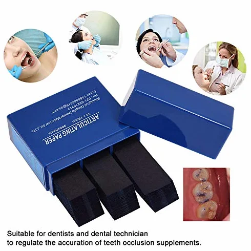 Carta odontoiatrica Strisce dentali di Carta di cartongesso 300 Fogli Blu