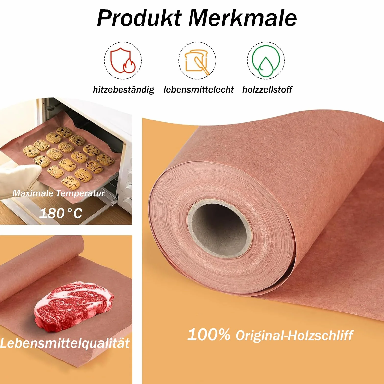 Butcher Paper per affumicatore, carta da macellaio, rotolo di carta kraft originale, per barbecue, 30 cm x 10 m, per cottura a lungo termine, affumicatura, barbecue (1)