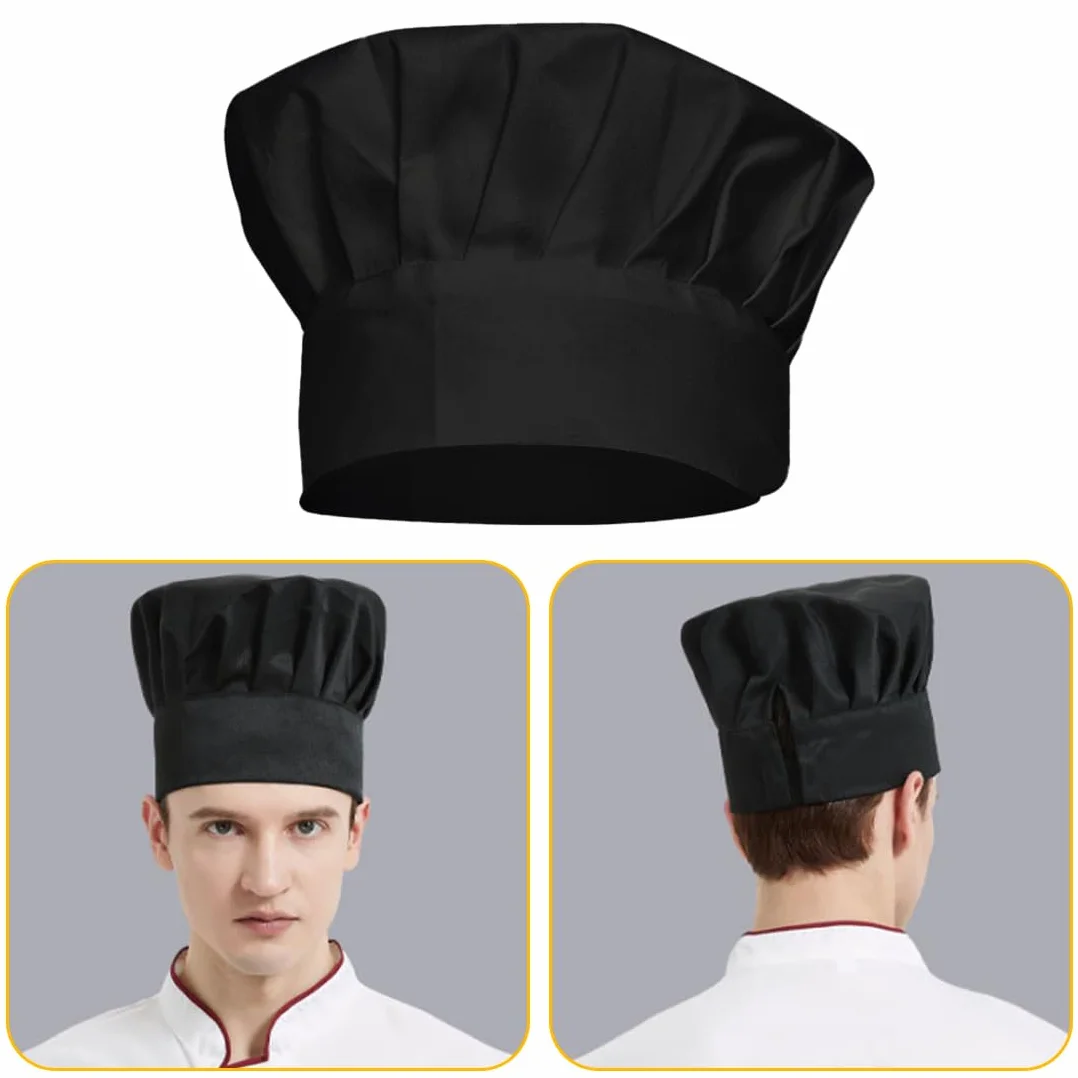 Cappello Cucina Chef Cuffia 2 Pezzi Morbidi Lavabili