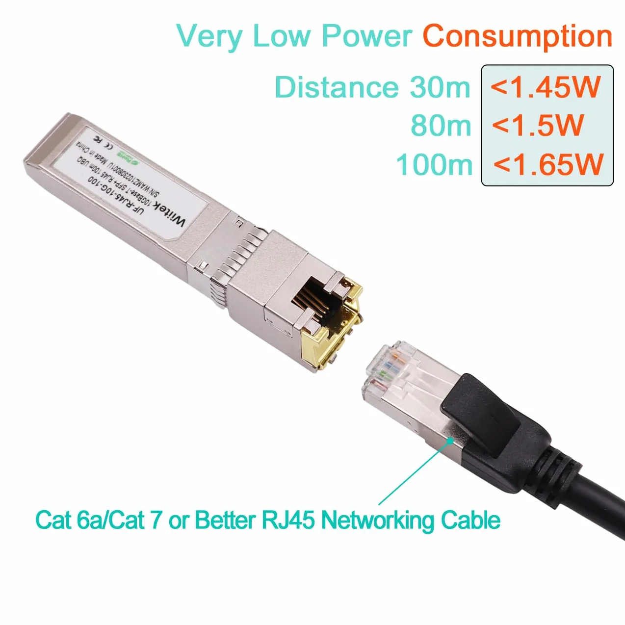 Modulo SFP+ 10 Gb RJ45 Ricetrasmettitore Ethernet 2.5G/5G/10GBase-T Rame per Ubiquiti UF-RJ45-10G