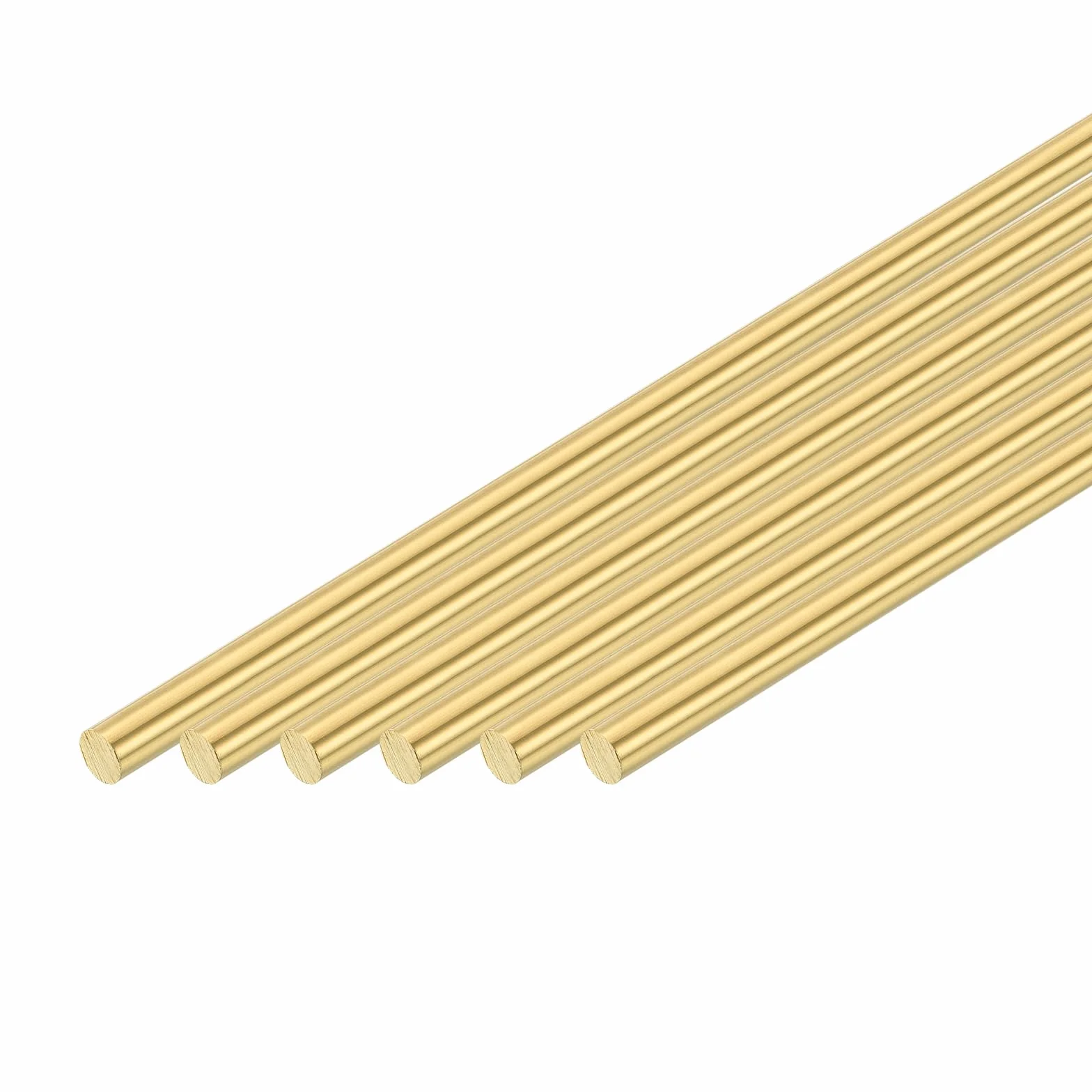 QUARKZMAN 12 Pezzi Asta Rotonda Ottone Solido 1/8"(3mm) Diametro 12"(305mm) Lunghezza H62 Tornio Barra