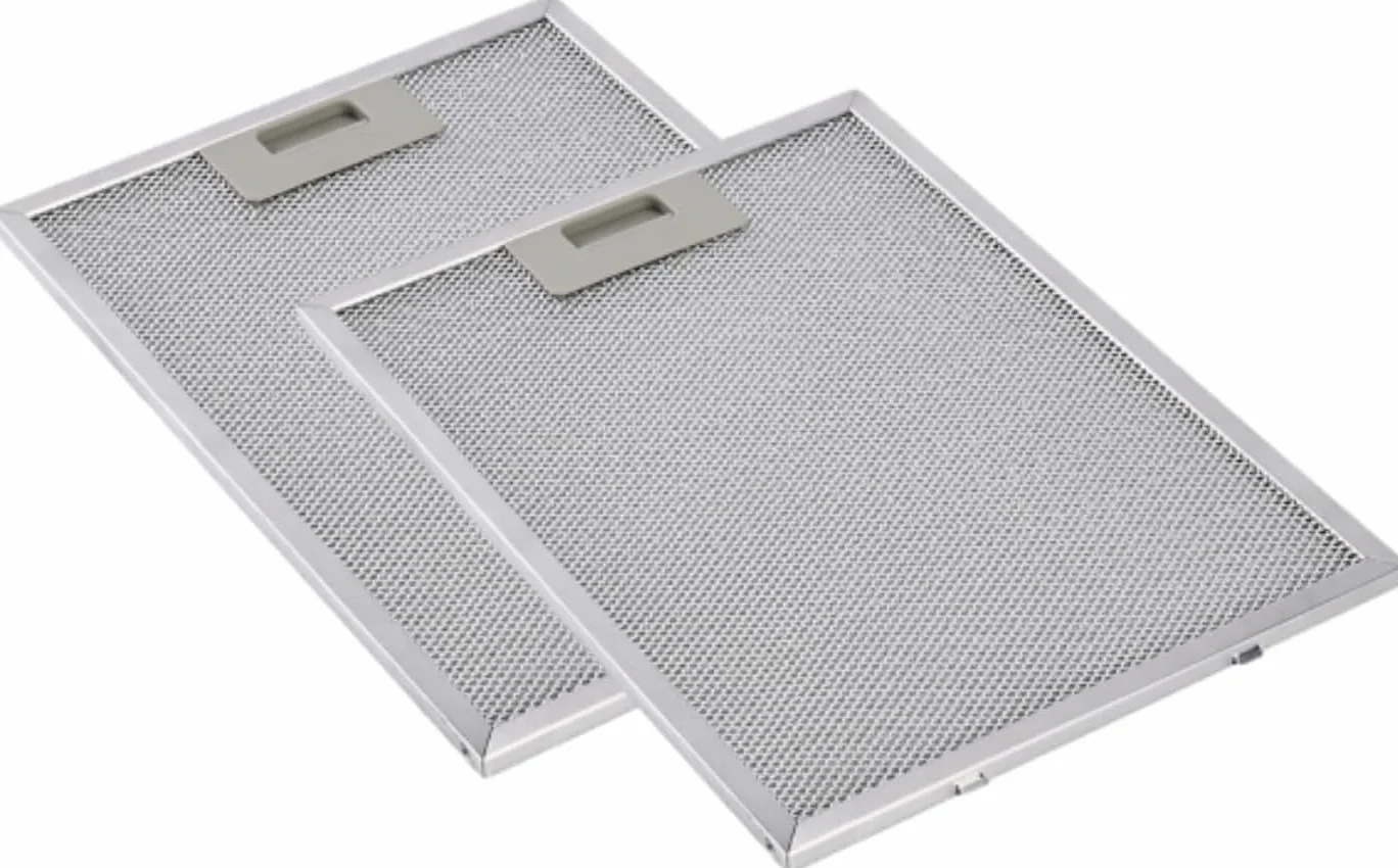 Genérico 2 filtri di ventilazione in rete metallica filtri in alluminio per cappa aspirante da cucina, filtro di ventilazione di ricambio per cappe da cucina, 32 x 26 cm