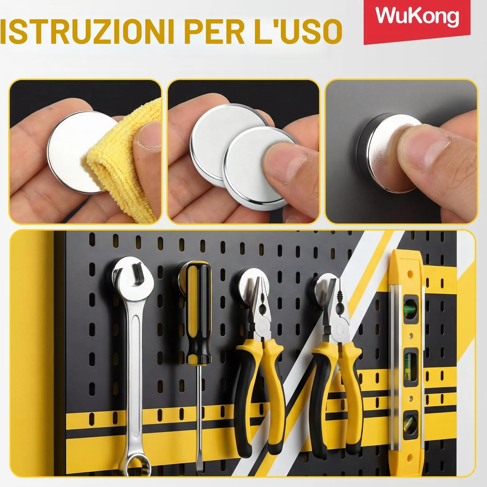 Wukong N45 Mini Magneti Forti, 3x2mm | 60 pezzi Magneti al neodimio Piccoli ma forti per il frigorifero, l'ufficio, la stampante 3D, il modellismo e il fai da te