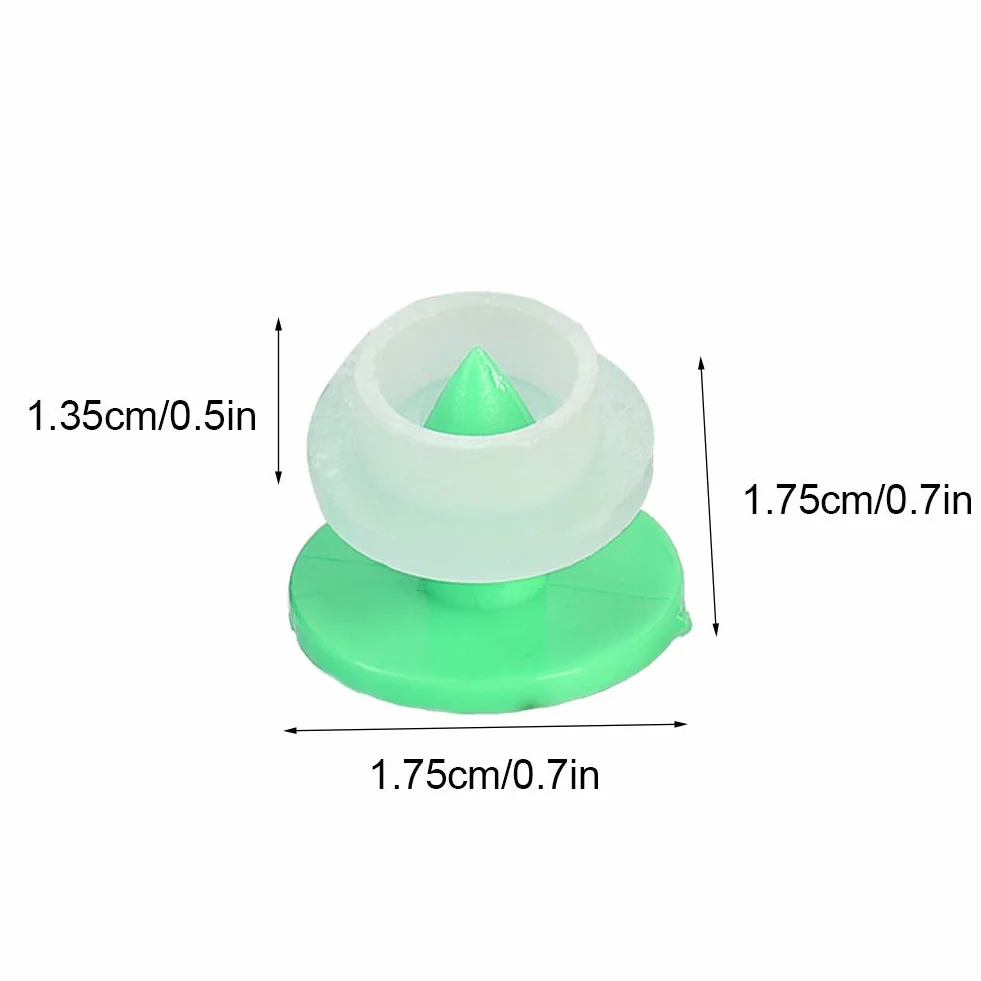 100 pezzi di etichette auricolari in plastica per bestiame, etichetta con marcatore di etichette animali per pecora di capra di cane volpe di coniglio(verde)