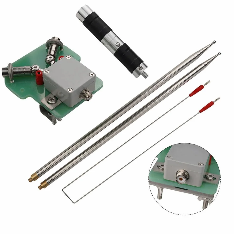 DP200 7-54MHz 200W Antenna portatile a banda larga, antenna HF a onde corte per POTA, 14-54MHz VHF/UHF con staffa in acciaio inossidabile e aste telescopiche