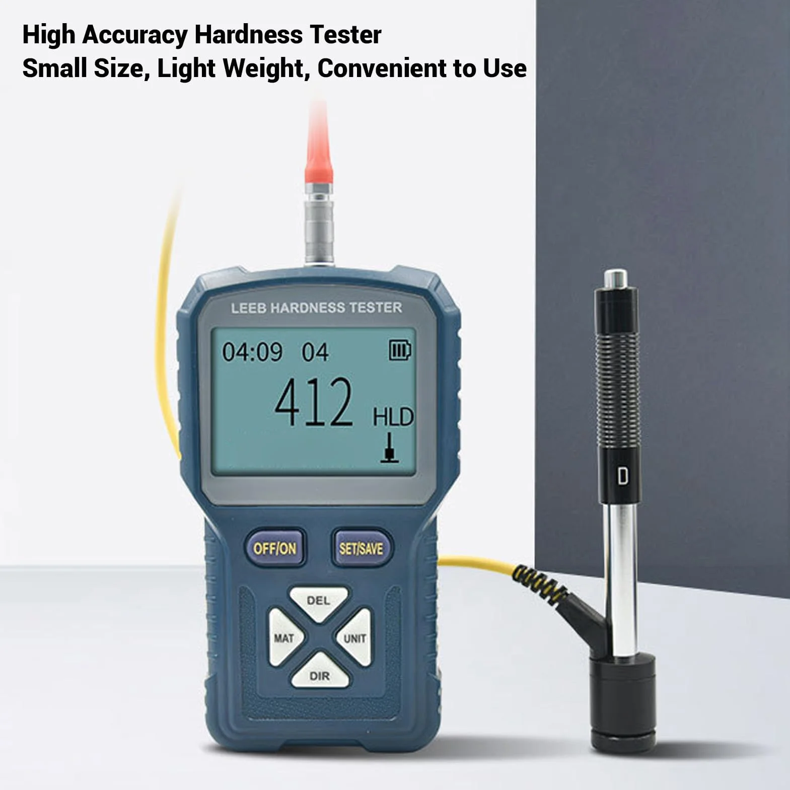 Durometro Digitale HLD HRC HRB Portatile LCD per Misuratore di Durezza Metalli