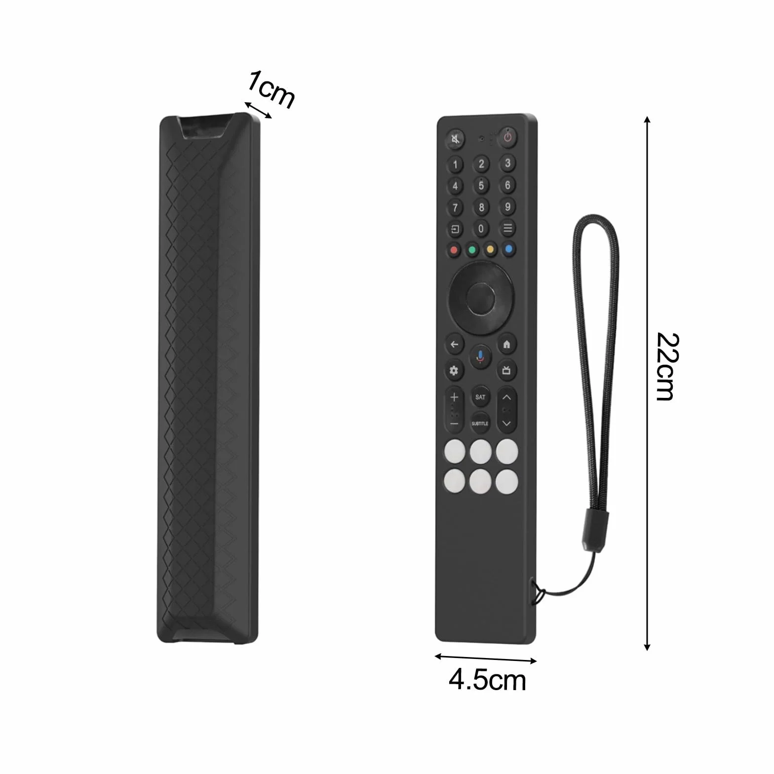 Cover in silicone per telecomando TCL RC833A che offre una vestibilità funzionale, resistenza alle cadute e compatibilità con cordino (blu)