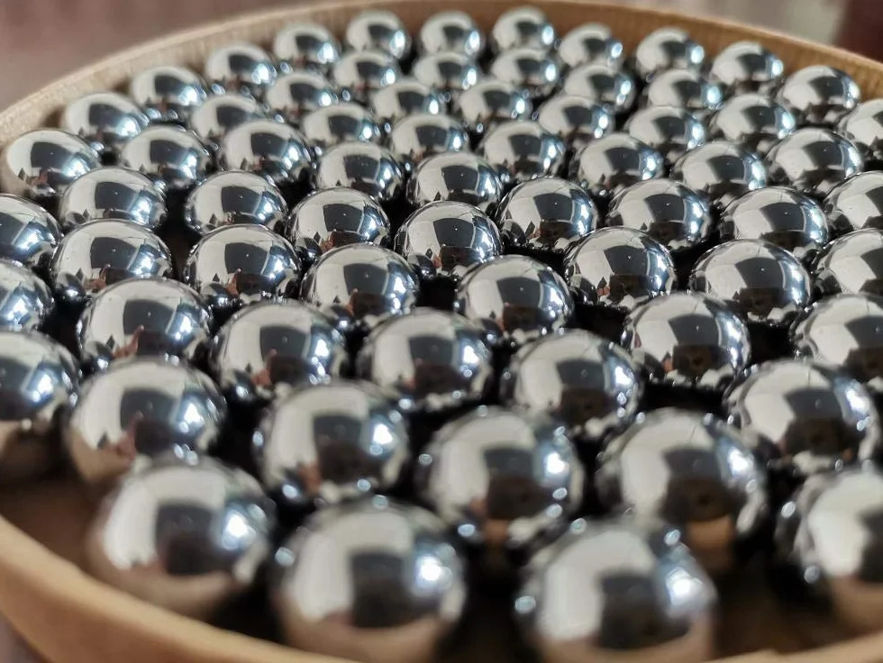 Sfera in acciaio ad alta precisione, 7,08 7,1 7,144 7,2 7,3 7,35 7,4 7,5 7,6 7,67 mm sfera in acciaio-7,2 mm circa 656 grani per chilo