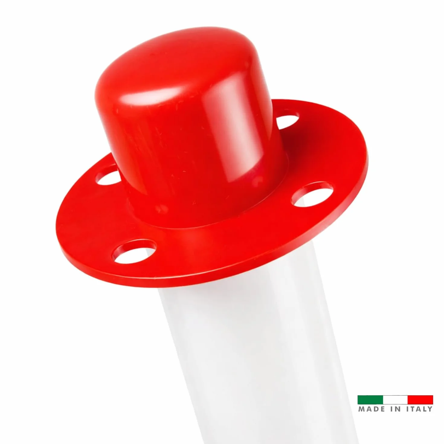OWIJI Paletti Delimitazione in Plastica con Catena Bianchi e Rossi 2 Unità Delimitatore Parcheggio 86x28 cm Transenne in Plastica Made in Italy Premium Quality Colonnine Segnapercorso Catena 2,5 Metri