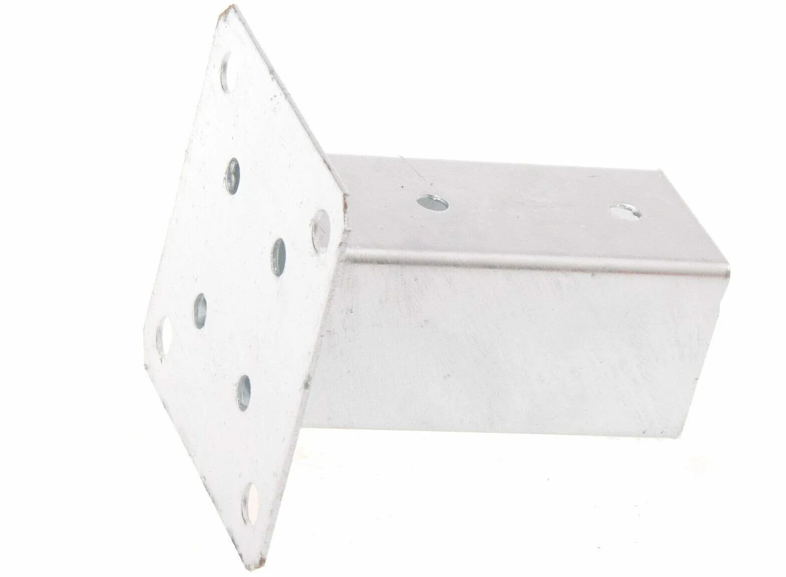 Supporto per palo da avvitare 50 x 50 mm, staffa zincata a caldo per recinzione pergolato