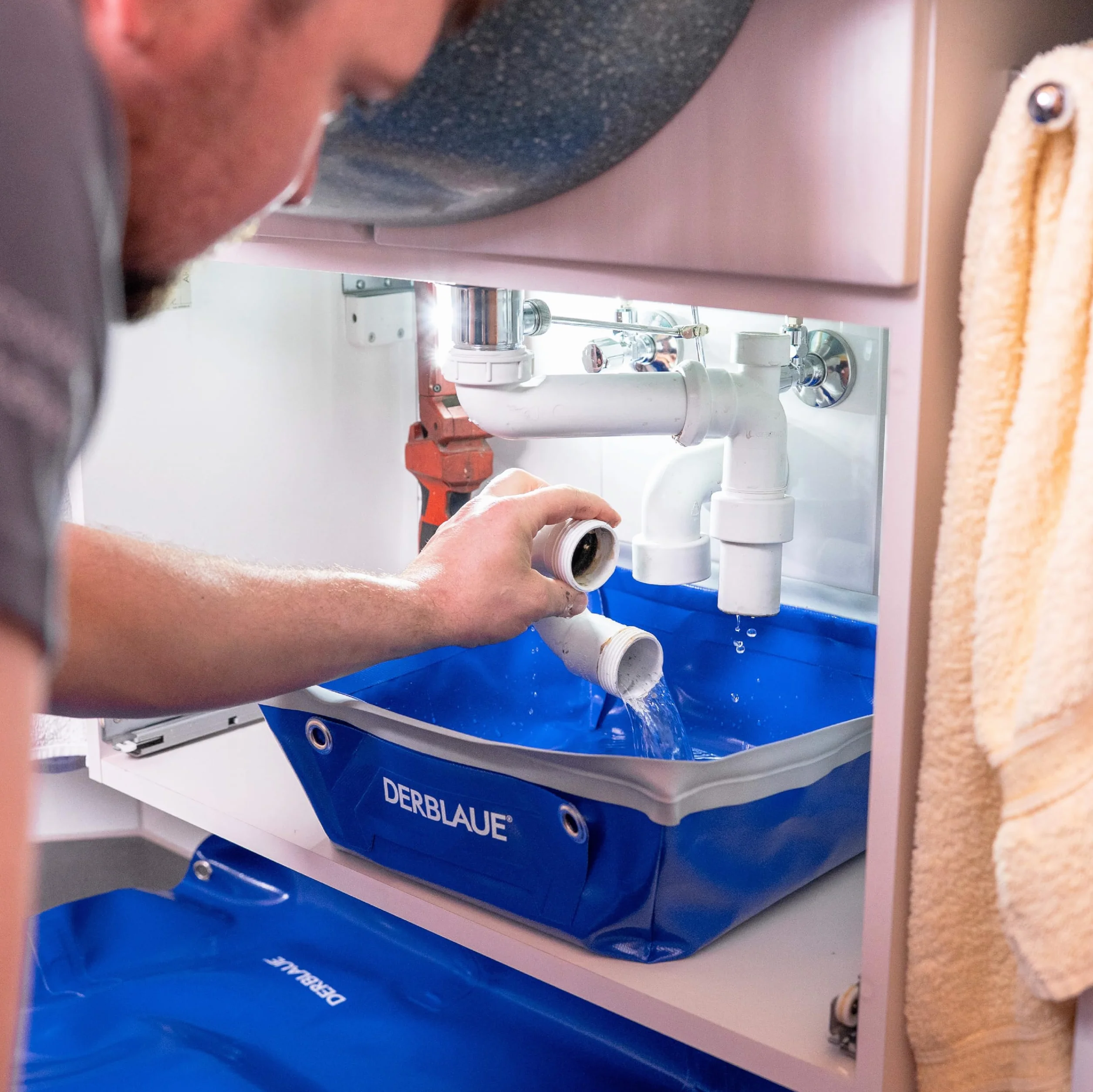 DERBLAUE® Vasca professionale di raccolta per H20 e HYD
