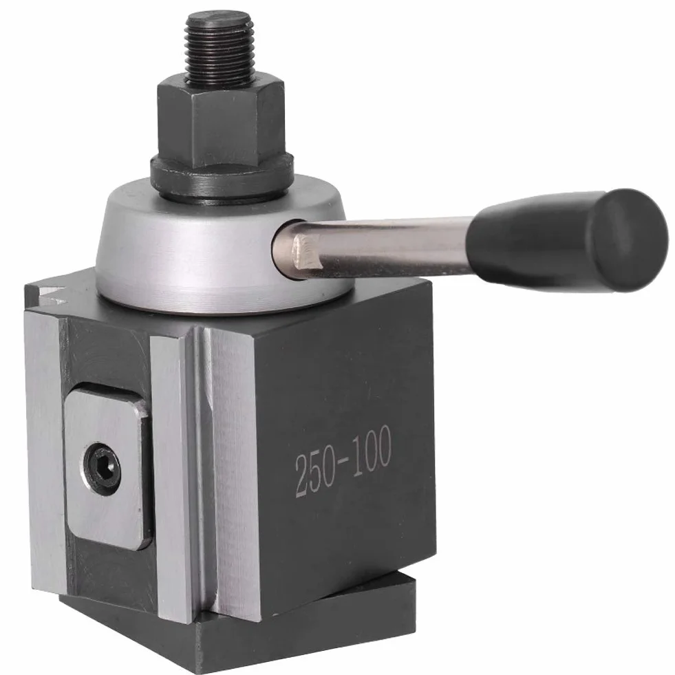 Tornio CNC Portautensili Portautensili a Cambio Rapido Supporto per Tornio a Colonna a Pistone AXA Portautensili per Tornio CNC 6-12 Pollici 250-100 con Struttura di Bloccaggio a Pistone ed