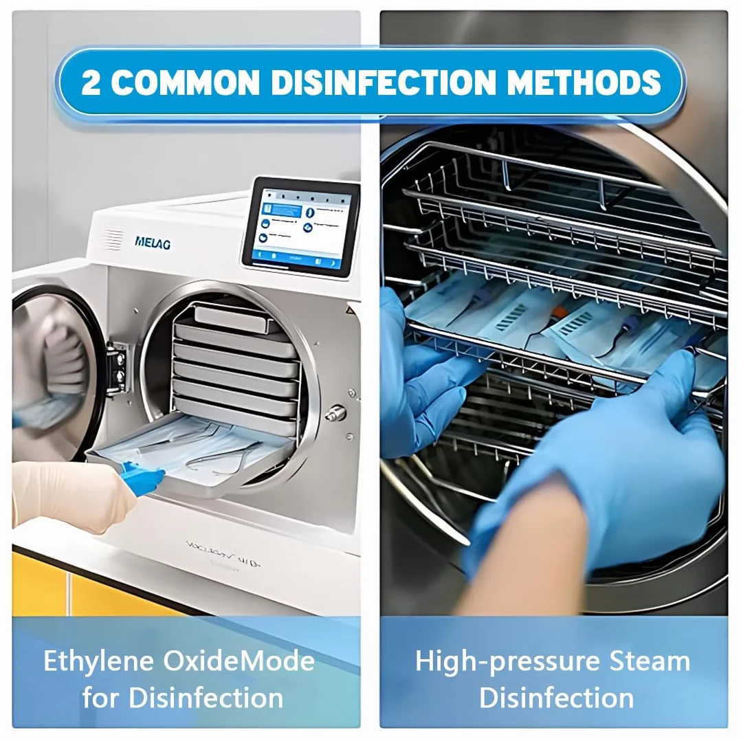 50 Pezzi Sacchetto di Sterilizzazione, 130 * 57mm Sacchetti per Sterilizzazione Autoclave, Buste Autosigillanti per Sterilizzazione, Buste Sterilizzazione Autoclave per Strumenti Pulizia