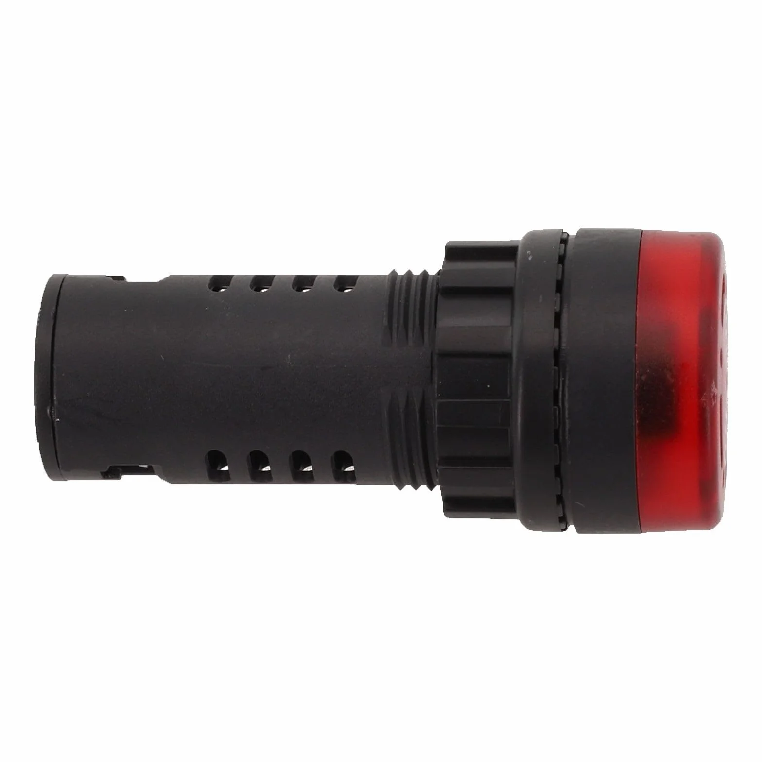 AD16-22SM - Segnalatore acustico ottico con segnale acustico con AC/DC 12V 24V 220V LED rosso lampeggiante foro di montaggio da 22 mm per uso industriale (AC/DC 24V)