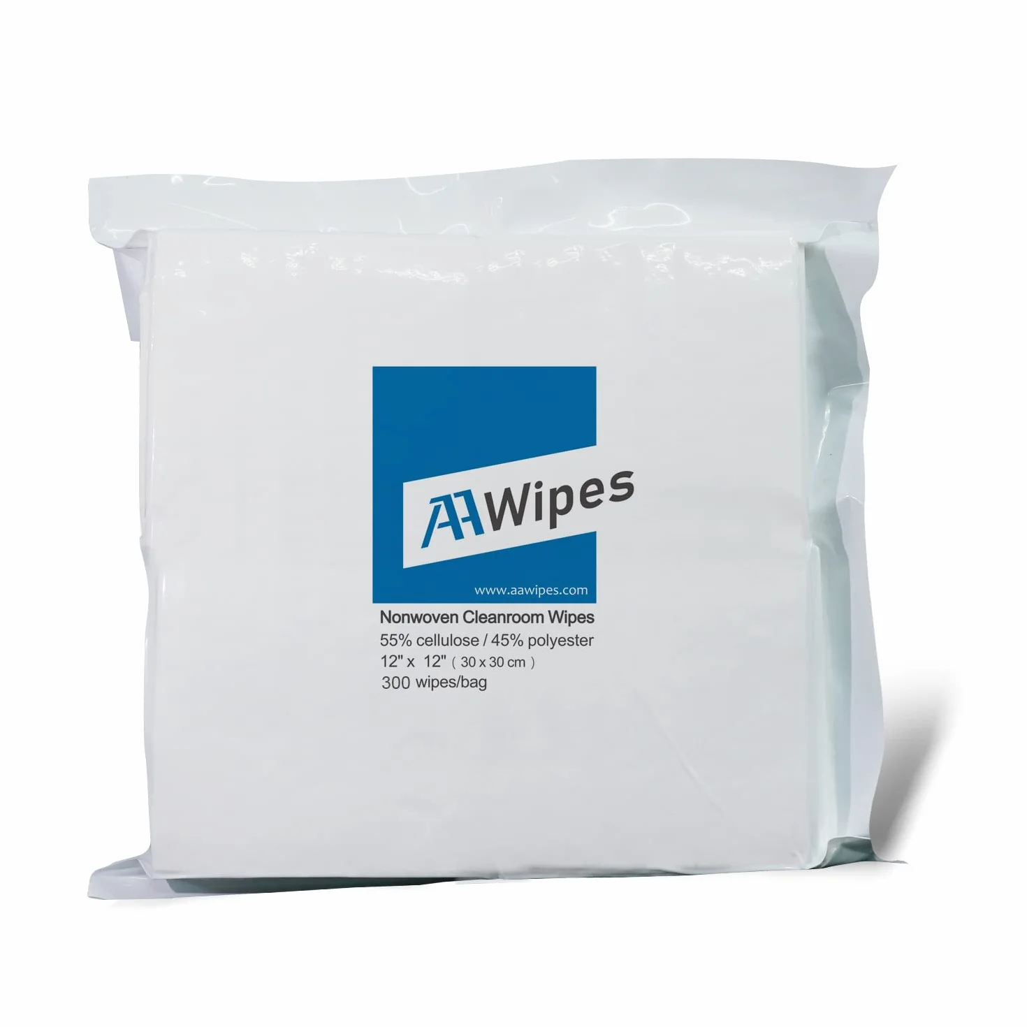 AAwipes Salviette per camere bianche Miscela non tessuta di cellulosa/poliestere (12 "x 12" 300PCS) per industrie di laboratorio, elettronica, farmaceutica, stampa e semiconduttori (NW06812-300)