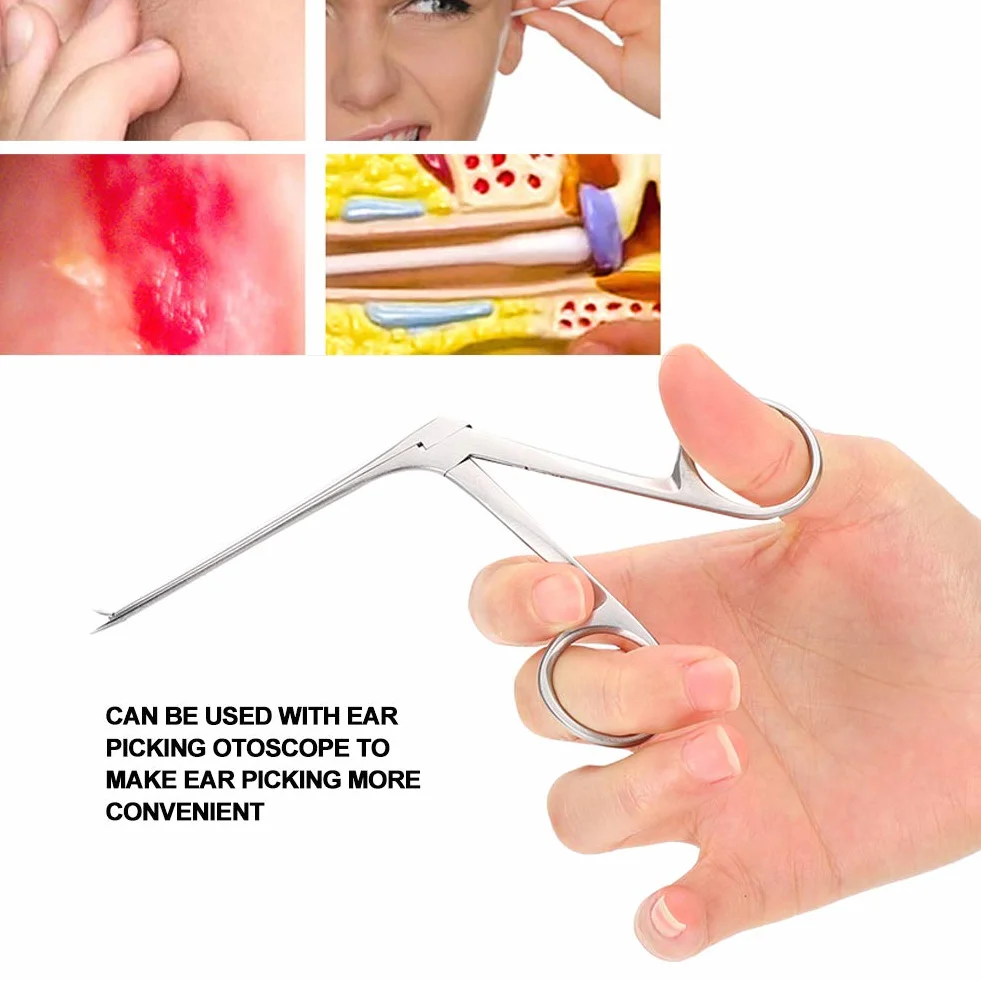 Micro pinza a coccodrillo da 3" con strumenti da laboratorio seghettati, oftalmici, otorinolaringoiatri