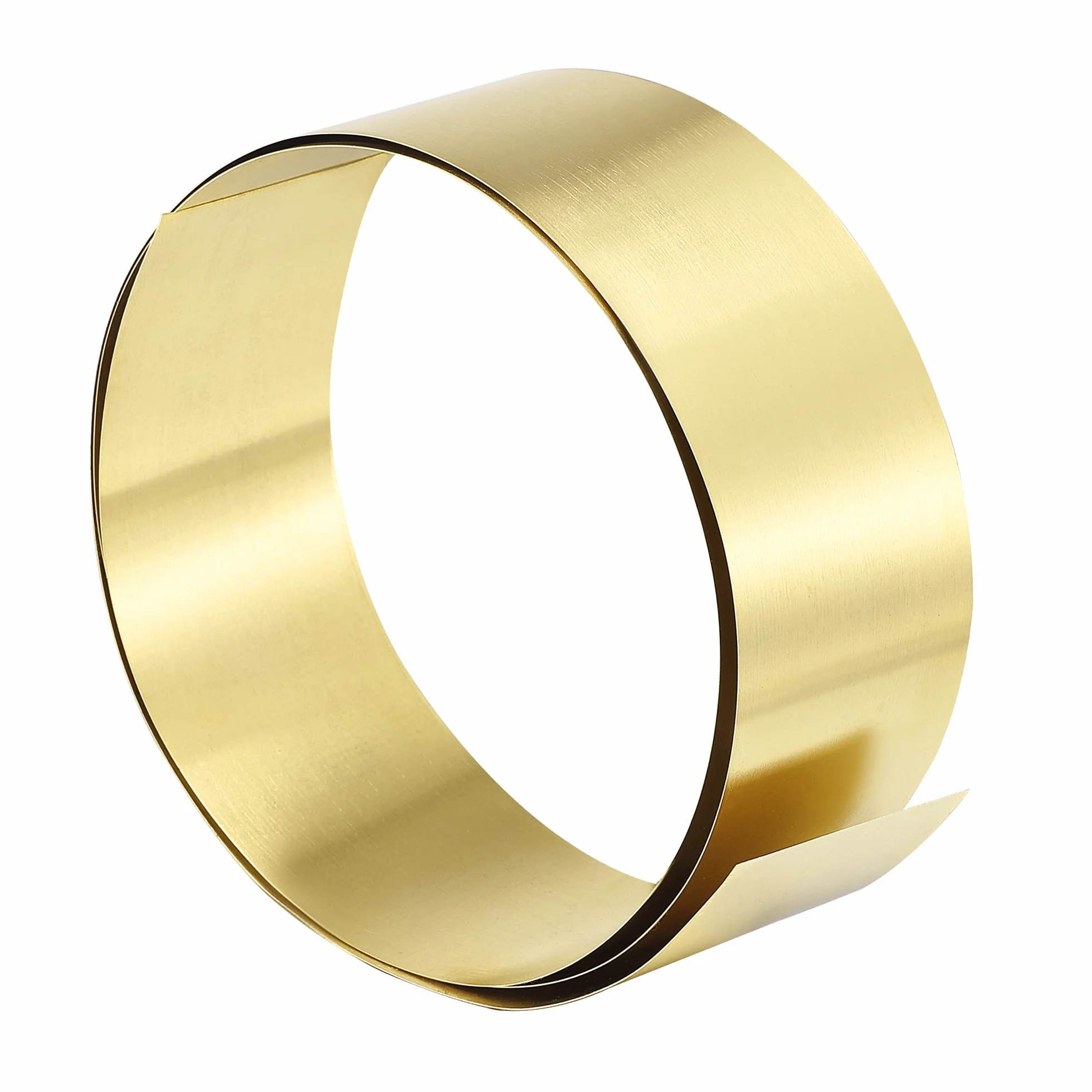 PATIKIL 1000mm x 50mm x 0.2mm Ottone Lastra Rotolo, 1pz Metallo Lamina Lastra per Fai da Te Progetti, Ottone Tono