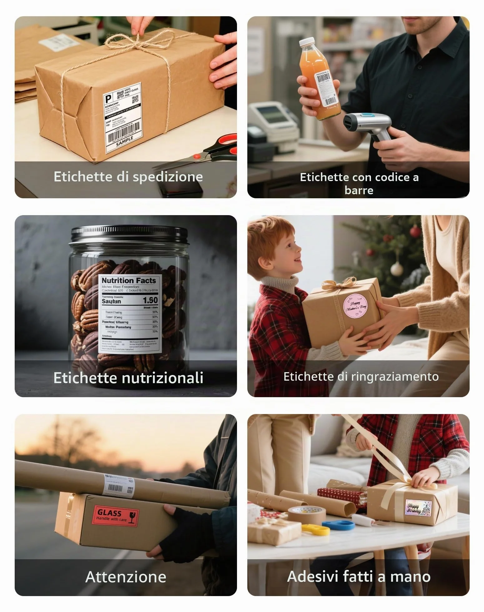 Stampante per Etichette Bluetooth, Stampante per Etichette di Spedizione, 4 x 6 Stampante Termica Stampante Etichette Label Printer Macchina Compatibile con Etsy,DPD, Ups, Otto, DHL