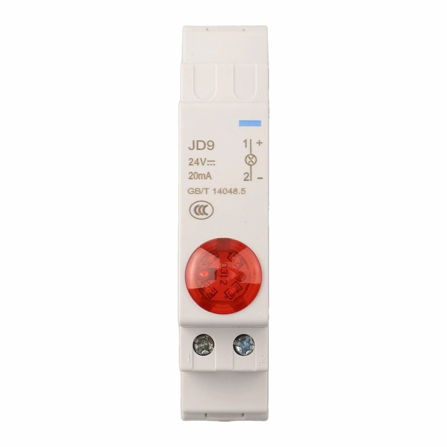 JD9 Serie Din Rail Mount Lampada di Segnale 24V AC DC Indicatore Luce Con Lunga Durata Per Controllo Industriale E Per Applicazioni Segnali Pilota (Rosso)